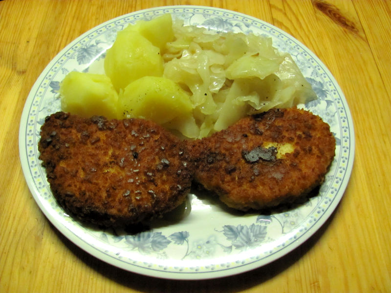 Weißkohl und Kartoffeln