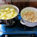 Selleriegemüse mit Bratkartoffeln